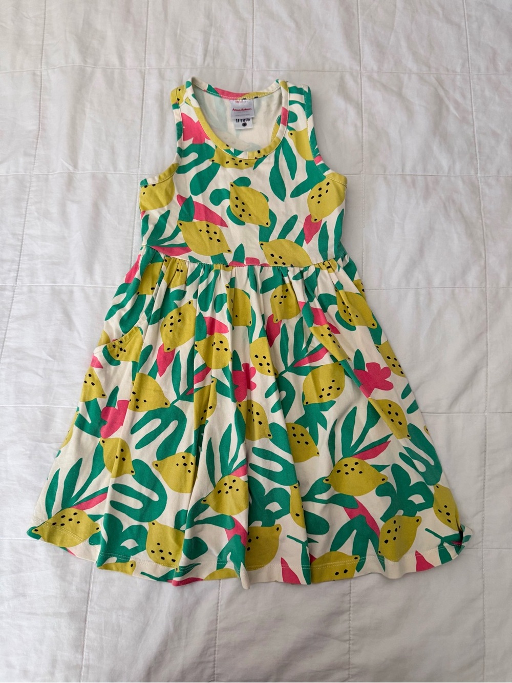 Hanna Andersson Cotton Print Racerback Skater Dress